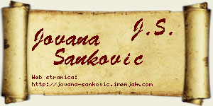 Jovana Sanković vizit kartica
